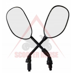 Огледала комплект -EU- M10x1.25 резба - дясна, черни, код 5231