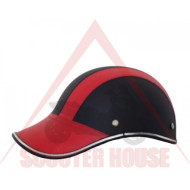 Helmet -EU- baseball cap, red strips, universal size