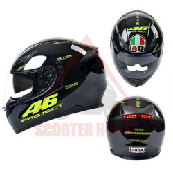 Helmet -anda- Size L, Black, Full Face, model with LED lights