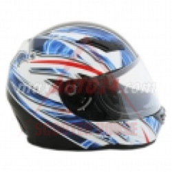 Helmet -888- size L, blue, white, black, FULL FACE, model 5266