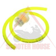Fuel hose -Pl- with filter u internal = 5mm, ф outer = 8mm, length = 1000mm, yellow