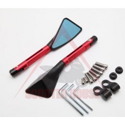 Огледала к-т -EU- болт-10mm и 8mm RACING STYLE рамо-120mm червени, модел 5290