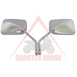 Огледала комплект -PL- M10x1.25 + M8x1.25 резба - дясна, хром, код 5291