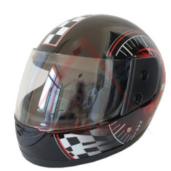 Helmet -Bailide- Black, Speedometer graphics, Full Face, model 825