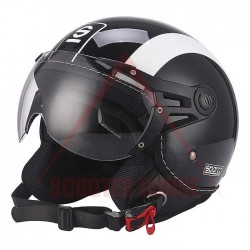 Helmet -Sparco- size L, black/white, open face, model SP501 Helmet -Sparco- size L, black/white, open face, model SP501