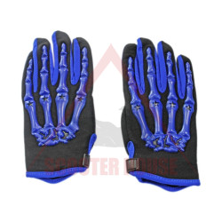 Gloves -Pl- skeleton, blue