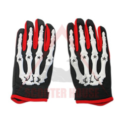 Gloves -Pl- skeleton, red