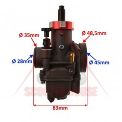 Карбуратор -WM- PWK 28, връзка колектор - 35mm, връзка филтър - 49mm