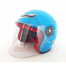 Helmet -butf- open face, baby, blue