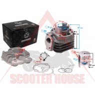 Κιτ κυλινδροκεφαλής -MORETTI- Minarelli Horizontal 2T, Air 50cc (40,00mm), 10mm Piston Bolt, Χυτοσίδηρος, YAMAHA Jog, Neos, MALAGUTI F10, F15, APRILIA Scarabeo, MBK Flipper