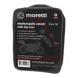 Покривало за скутер -MORETTI- за скутер с куфар, размер M, 229x125cm