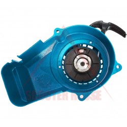 Алуминиев капак -MORETTI- с метален храповик, син, за покет байк (pocket bike)