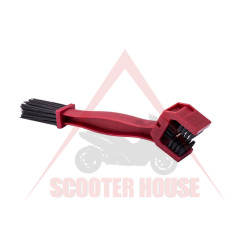 Brush -EU- for chain cleaning, red