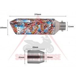 Ауспух -SCOOTER FIX- 370mm, универсален, многоцветен