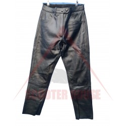 Women's trousers -Lookwell- Orex, leather, black, size 44