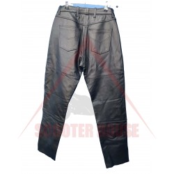 Women's trousers -Lookwell- Orex, leather, black, size 44