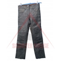 Women's trousers -Lookwell- Roxy Brown Buff, leather, brown, size 38