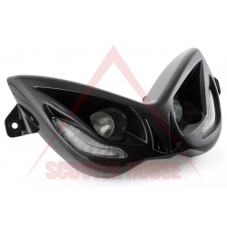 Προβολέας -STR8- STR-608.34/BK, EVO 2 με μπλε LED, MBK Nitro / Yamaha Aerox μαύρο Προβολέας -STR8- STR-608.34/BK, EVO 2 με μπλε LED, MBK Nitro / Yamaha Aerox μαύρο