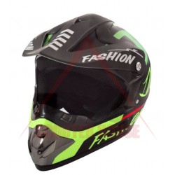 Каска -ACE BIKER- cross, fashion, черна, неон зелена