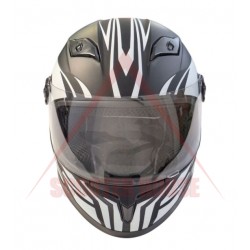 Каска -HLN- full face, детска, RACING, черна, бяла