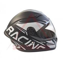 Каска -HLN- full face, детска, RACING, черна, бяла