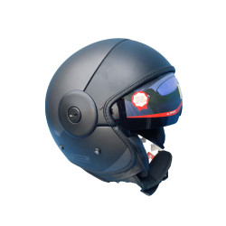 Каска -LS2- Cabrio, шлем с очила, черна матова, размер XS
