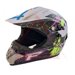 Cască -P- cross, albă, multicoloră