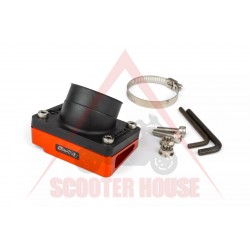 Colector -STAGE 6- S6-3314015/OR, R/T, cu pad, portocaliu, de la 19 la 28mm PWK, conexiune=28mm Piaggio / Peugeot Colector -STAGE 6- S6-3314015/OR, R/T, cu pad, portocaliu, de la 19 la 28mm PWK, conexiune=28mm Piaggio / Peugeot