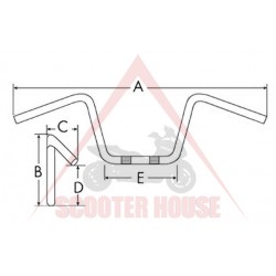 Кормило -WM- черно, захващане-ф=28.5mm, дължина=802mm