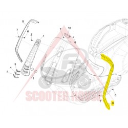 Лайсна -PIAGGIO ORIGINAL- 673638, лява, горна, VESPA Primavera, Sprint 50-150cc, хром Лайсна -PIAGGIO ORIGINAL- 673638, лява, горна, VESPA Primavera, Sprint 50-150cc, хром