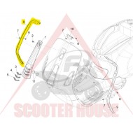 Molding -PIAGGIO ORIGINAL- 673639, δεξιά, επάνω, VESPA Primavera, Sprint 50-150cc, χρώμιο