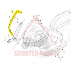 Лайсна -PIAGGIO ORIGINAL- 673639, дясна, горна, VESPA Primavera, Sprint 50-150cc, хром Лайсна -PIAGGIO ORIGINAL- 673639, дясна, горна, VESPA Primavera, Sprint 50-150cc, хром