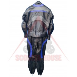 Men's suit -Lookwell- Suomy, leather, black/blue, size 42