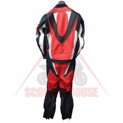 Men's suit -Lookwell- Suomy, leather, red/black, size 46