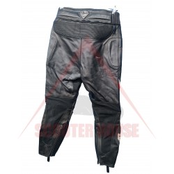 Pantaloni barbati -Lookwell- Steelmax, piele, negru/rosu, marimea 54/34-XL