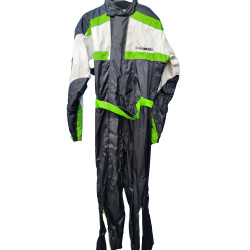Outlet Мъжки цял дъждобран -Kawasaki- Waterproof, полиестер, бял/зелен/черен, размер 52-42/L