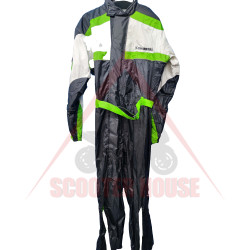 Outlet Мъжки цял дъждобран -Kawasaki- Waterproof, полиестер, бял/зелен/черен, размер 54-44/XL