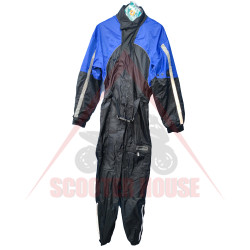 Men's full raincoat -Lookwell- Rainy suit, polyester, black/blue, size 46/36-XS