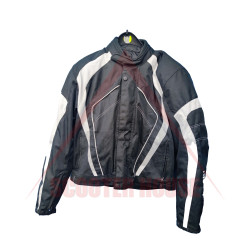 Outlet Geaca barbati -Kawasaki- Racing Team, textil, negru/alb, marimea 52-42/L