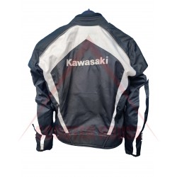 Outlet Geaca barbati -Kawasaki- Racing Team, textil, negru/alb, marimea 52-42/L