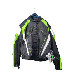 Outlet Мъжко яке -Kawasaki- Racing Team, текстил, черно/зелено, размер 46-36/XS