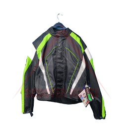 Outlet Geaca barbati -Kawasaki- Racing Team, textil, negru/verde, marimea 54-44/XL