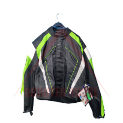 Outlet Geaca barbati -Kawasaki- Racing Team, textil, negru/verde, marimea 58-48/3XL