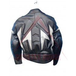 Men's jacket -Lookwell- Glider, leather, black/white, size 46