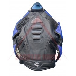 Geacă bărbătească -Lookwell- Performance, piele, negru/albastru, mărimea 50/40-M