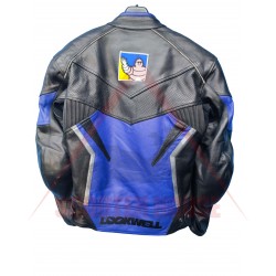 Geacă bărbătească -Lookwell- Racing, piele, negru/albastru, mărimea 50/40-M