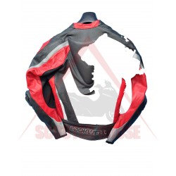 Men's jacket -Lookwell- Z-Force Mach II, leather, black/red, size 56/46-XXL