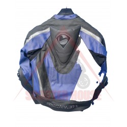 Outlet Men's jacket -Lookwell- Z-force Mach II, leather, black/grey/blue, size 54/44-XL