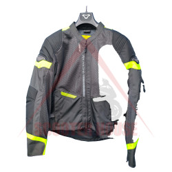Outlet Men's jacket -Macna- Event, textile, black/grey/neon yellow, size L
