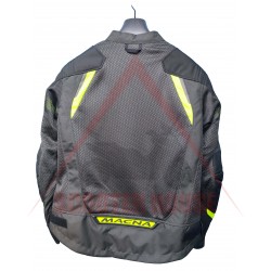 Outlet Ανδρικό μπουφάν -Macna- Event, ύφασμα, μαύρο/γκρι/neon yellow, μέγεθος L